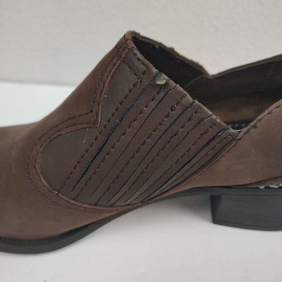 Circus by Sam Edelman Halton Western Booties Womens 8.5 Leather Boot - Picture 9 of 11